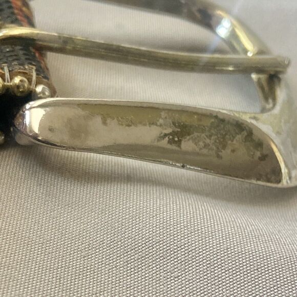 Aztec Belt Women Medium 1” Wide 36” Long With Beading Along The Edges Gold Tone - Picture 5 of 9